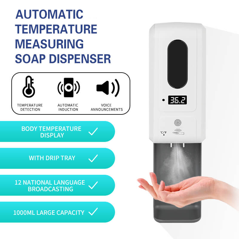 Automatic Hand Sanitizer Dispenser with Thermometer