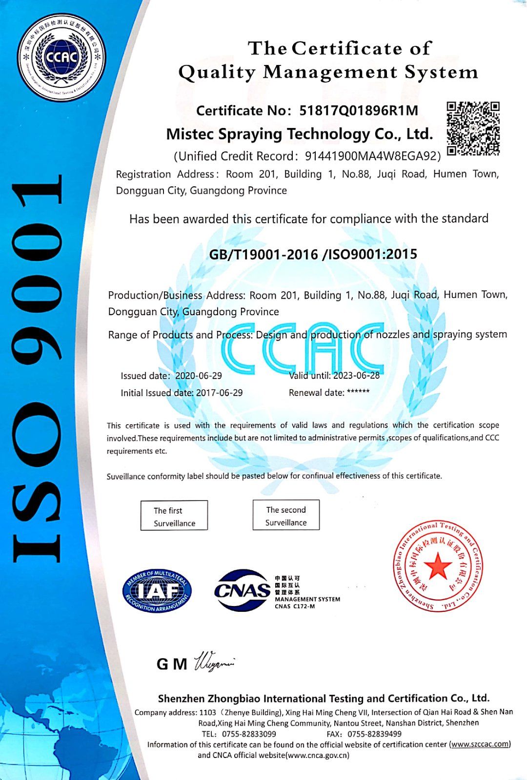 Mistec iso 9001:2015